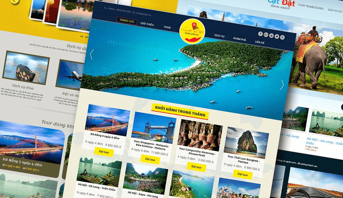 Mẫu thiết kế website dịch vụ du lịch đẹp mắt